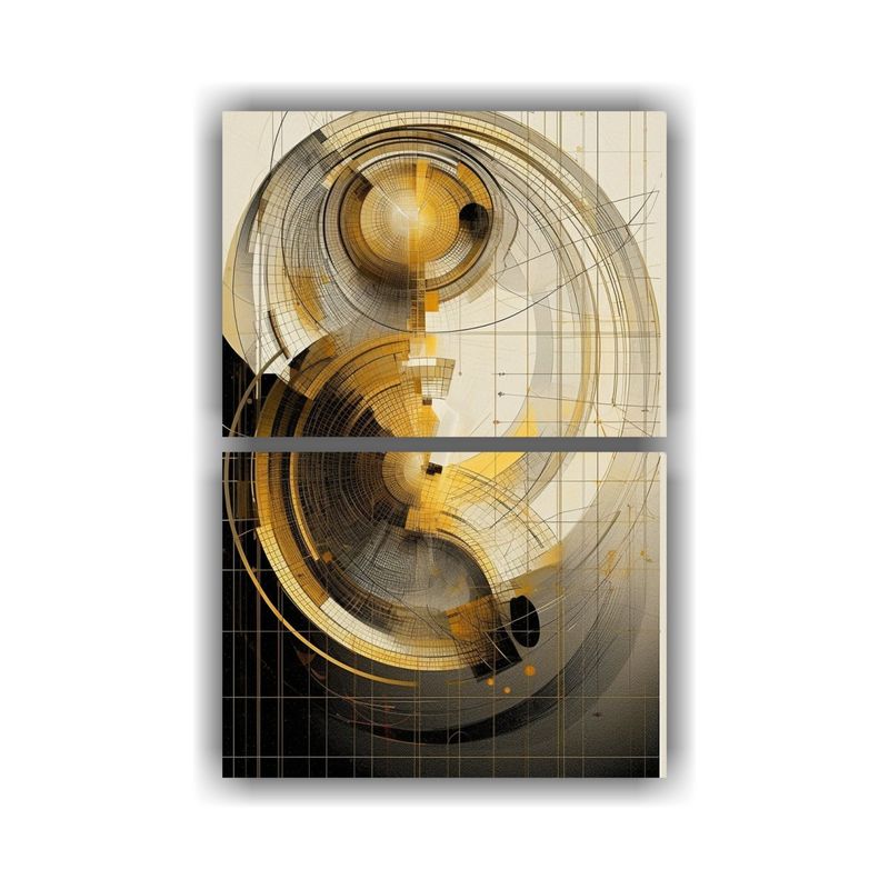 GENERICO - Conjunto 2 Composiciones Artesanales Canva Para 50x80 Cm