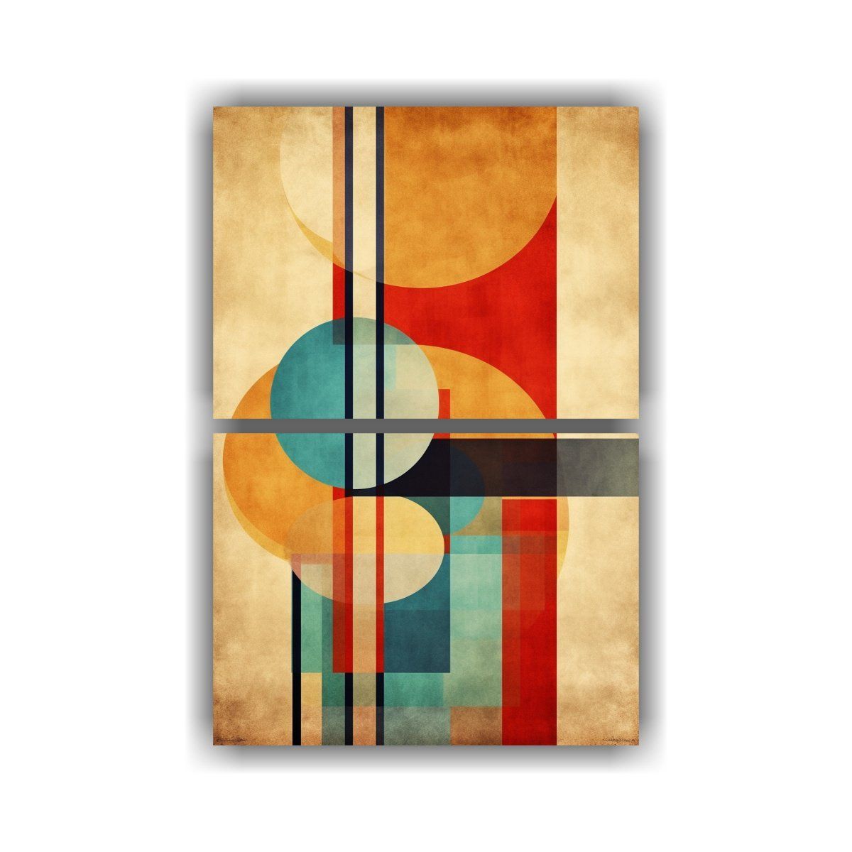 GENERICO - Pinturas Abstractas Geométricas Japonesas En 60x80 Cm