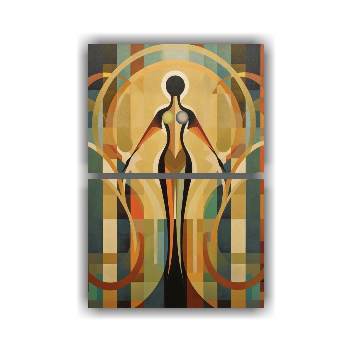 GENERICO - Lienzos De Tela Minimalista Con Formas Coloridas 65x100 Cm