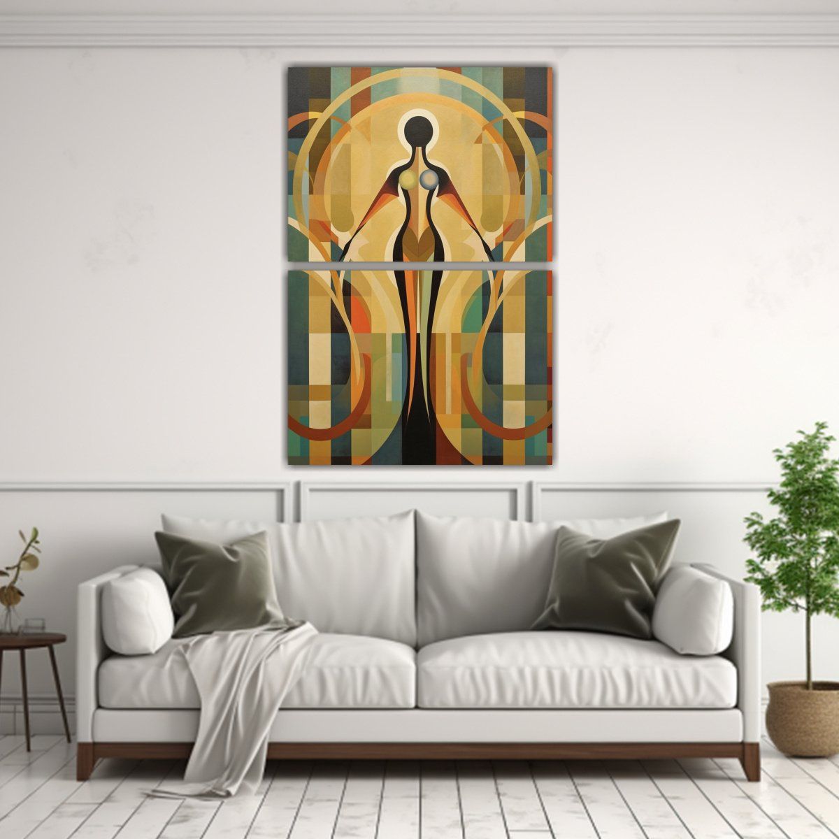 GENERICO - Lienzos De Tela Minimalista Con Formas Coloridas 65x100 Cm