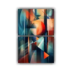 GENERICO - Conjunto 2 Lienzos Tema Vida Composición 65x100 Cm