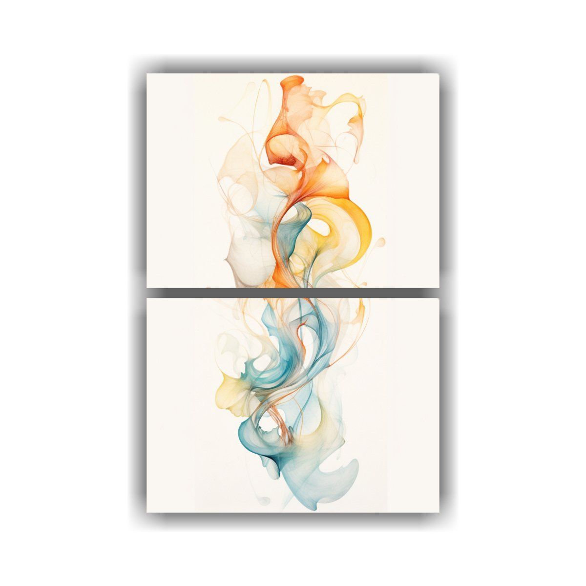 GENERICO - Dibujo Abstracto Rizos Largos Naturaleza Viva 60x80 Cm