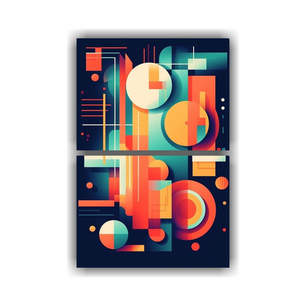 GENERICO - Conjunto De 2 Lienzos De Tela Luminosos Visuales 75x100 Cm