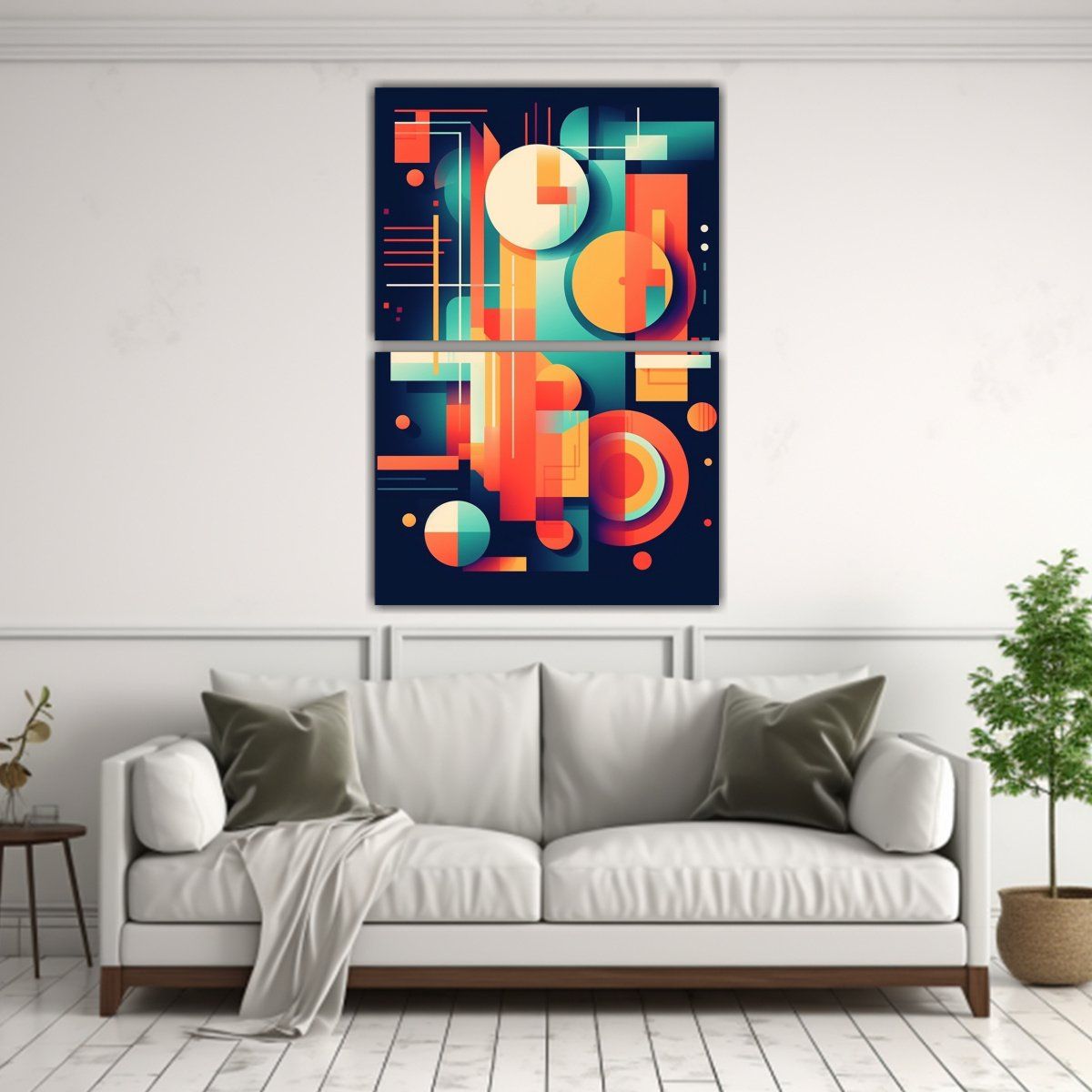 GENERICO - Conjunto De 2 Lienzos De Tela Luminosos Visuales 75x100 Cm