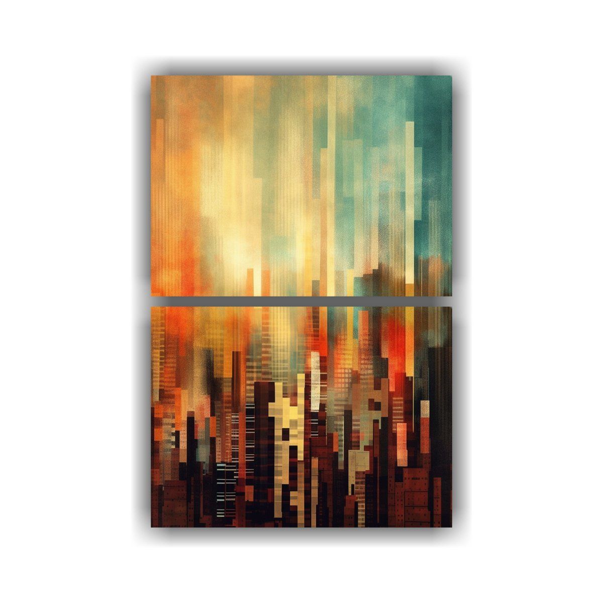 GENERICO - Pinturas Abstractas Duraderas De Paisajes Urbanos 50x80 Cm
