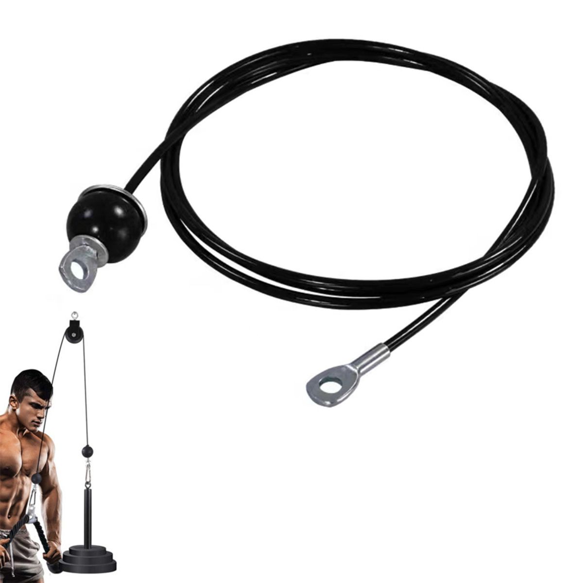 ATURE - Cable De Acero De 4 M Accesorios Para Aparatos De Gimnasia