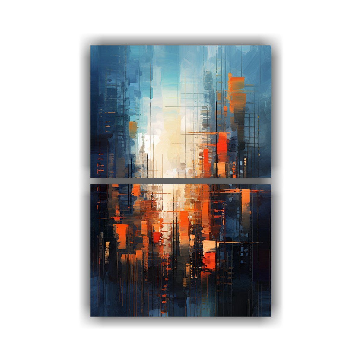 GENERICO - Paisajes Abstractos Y Modernos Inspirados En 120x160 Cm