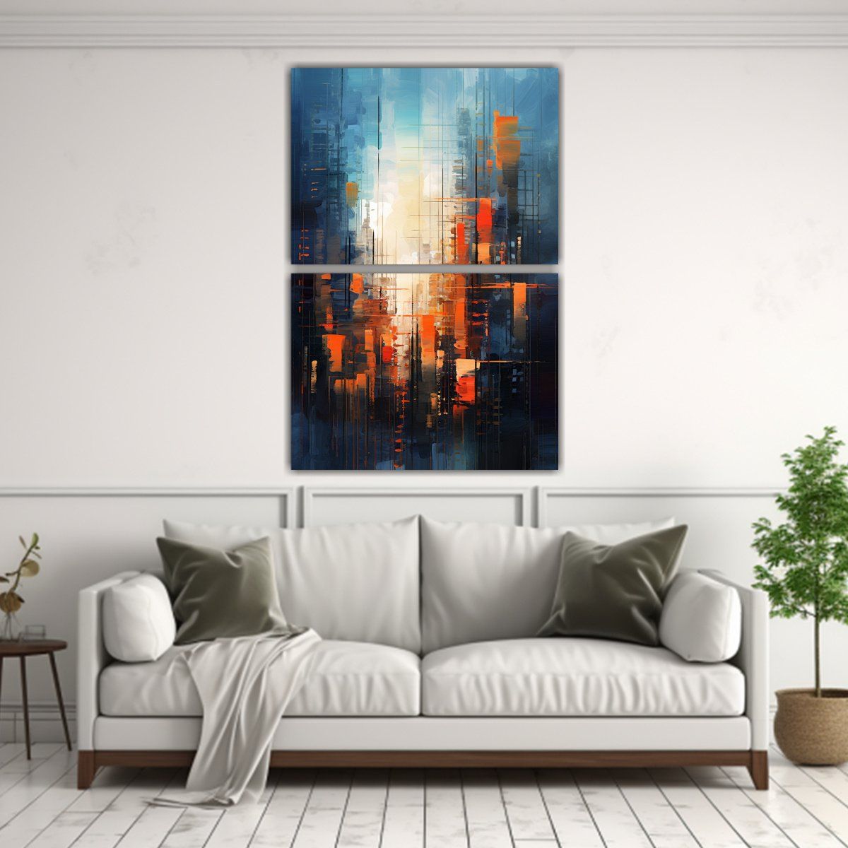 GENERICO - Paisajes Abstractos Y Modernos Inspirados En 120x160 Cm