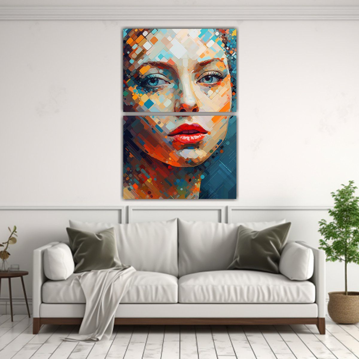 GENERICO - Pinturas De Decoración Dos Cuadros Expresión 65x100 Cm