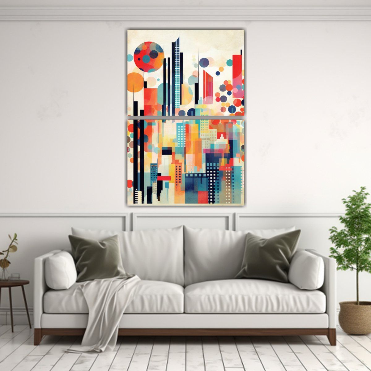 GENERICO - Pintura Decorativa Díptico Fotografía Calma Con 65x100 Cm