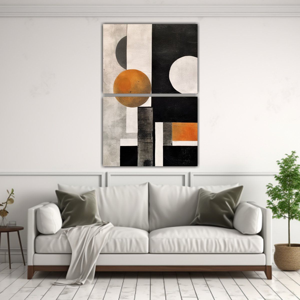 GENERICO - Pinturas Modernas De Interiores En Blanco Y Negro 75x100 Cm