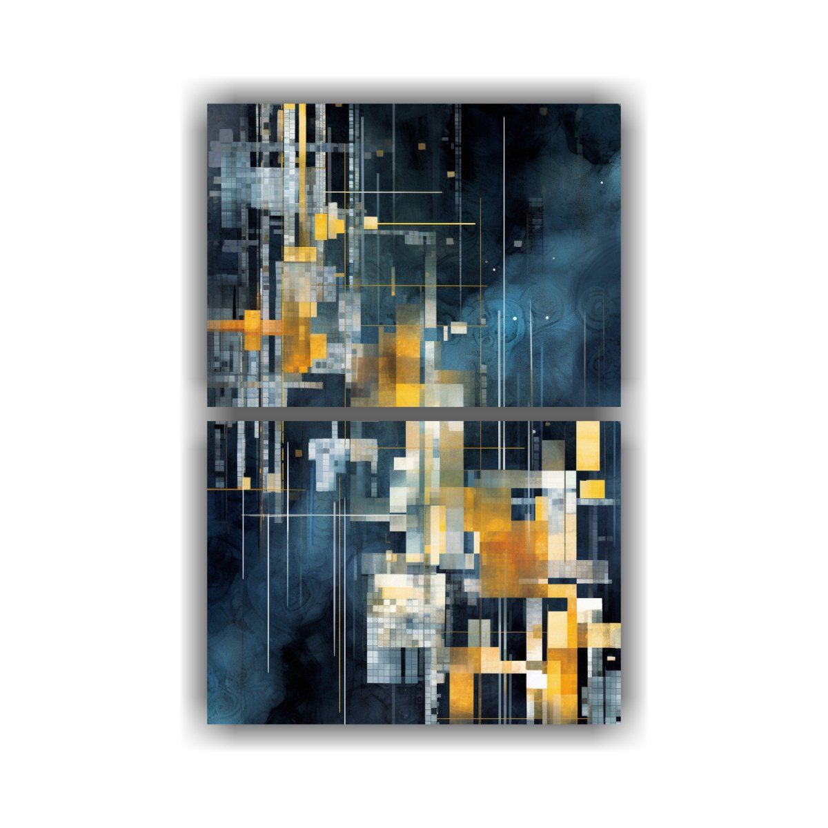 GENERICO - Cuadro Abstracto Rectangular Patron Intenso Con 120x160 Cm