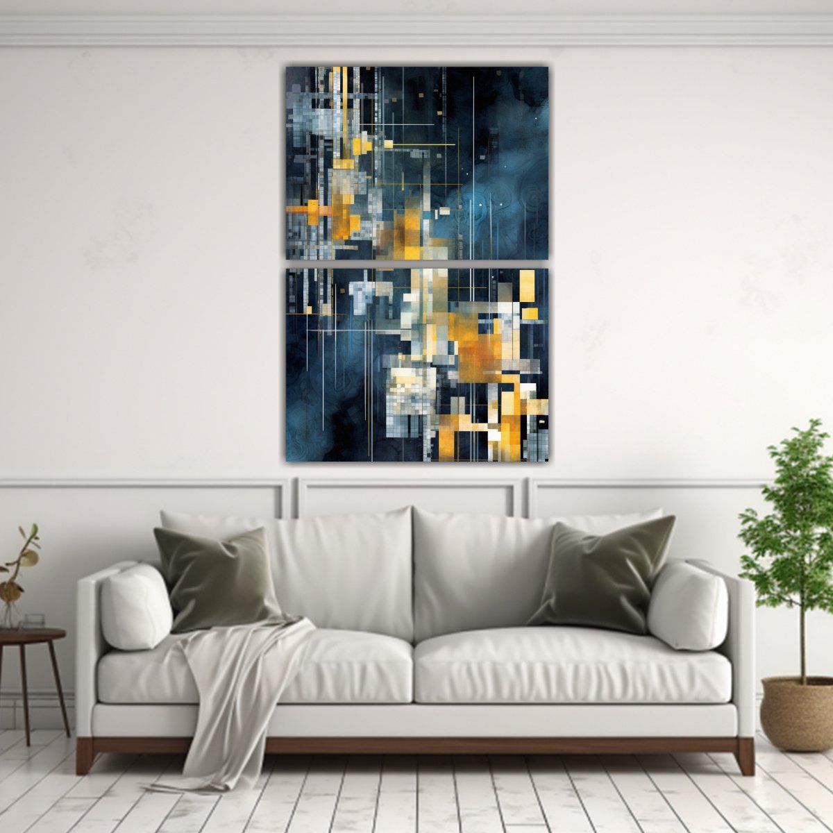 GENERICO - Cuadro Abstracto Rectangular Patron Intenso Con 120x160 Cm