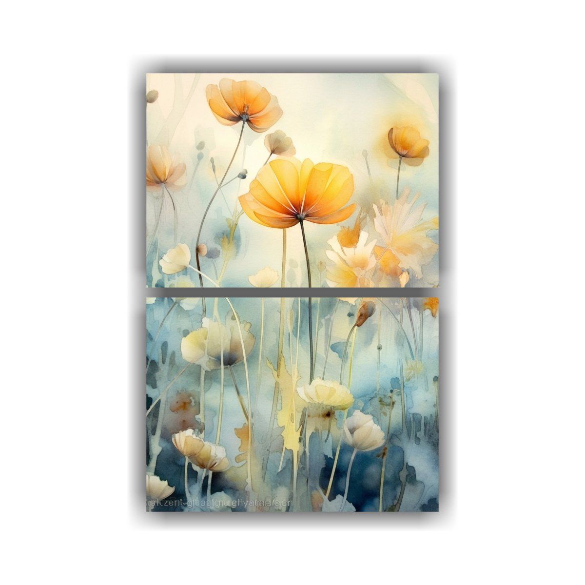 GENERICO - Cuadro De Tela Con Imagen Minimalista De Flores 50x80 Cm