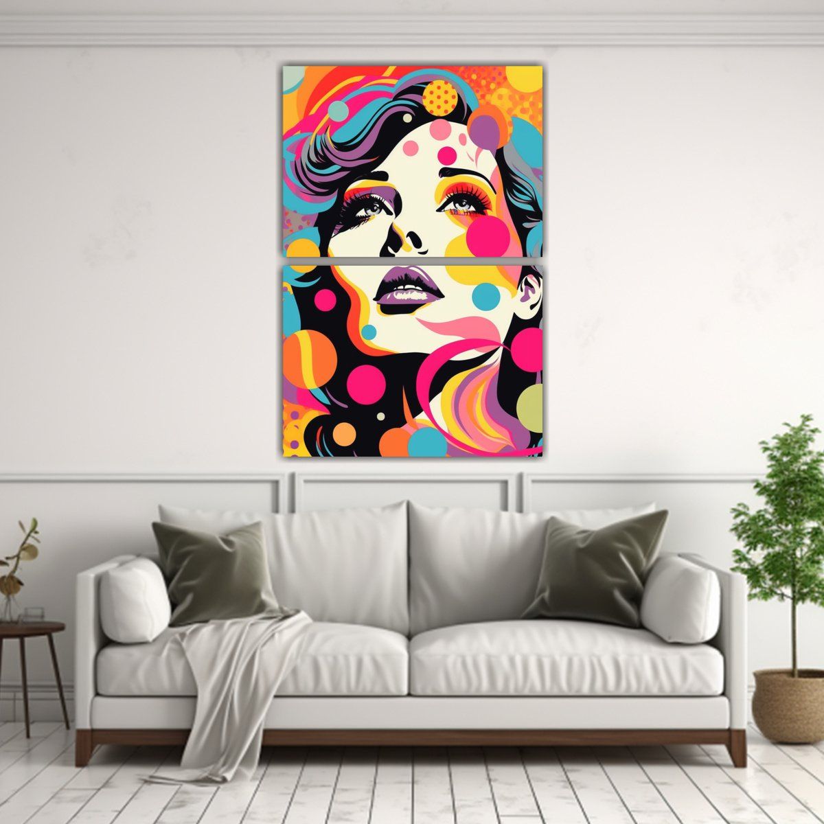 GENERICO - Cuadro Surrealista De Finas Líneas Que Combina 65x100 Cm