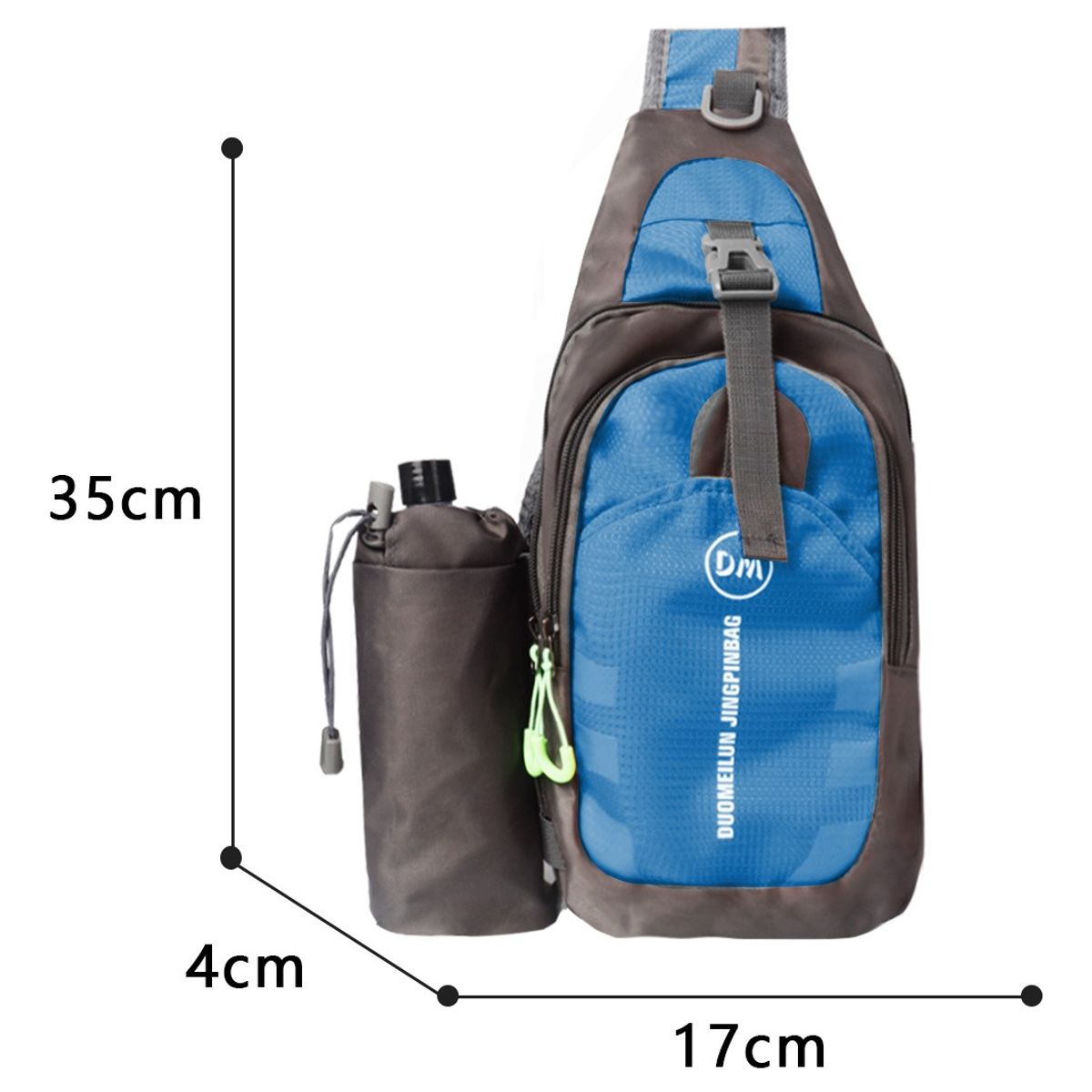 SUPERCENTER - Bolso Impermeable Banano Bandolero Cruzado Unisex Deportivo Azul