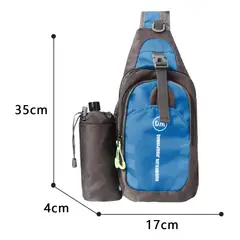 SUPERCENTER - Bolso Impermeable Banano Bandolero Cruzado Unisex Deportivo Azul
