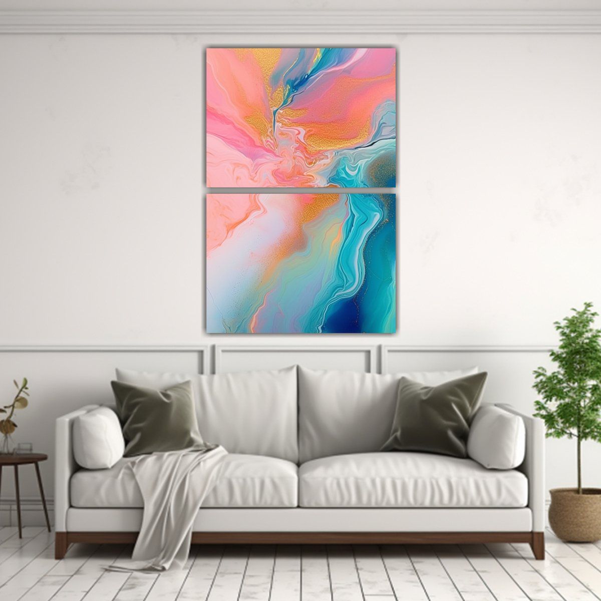 GENERICO - Díptico Arte Decorativo Intrincado Para Pared 75x100 Cm