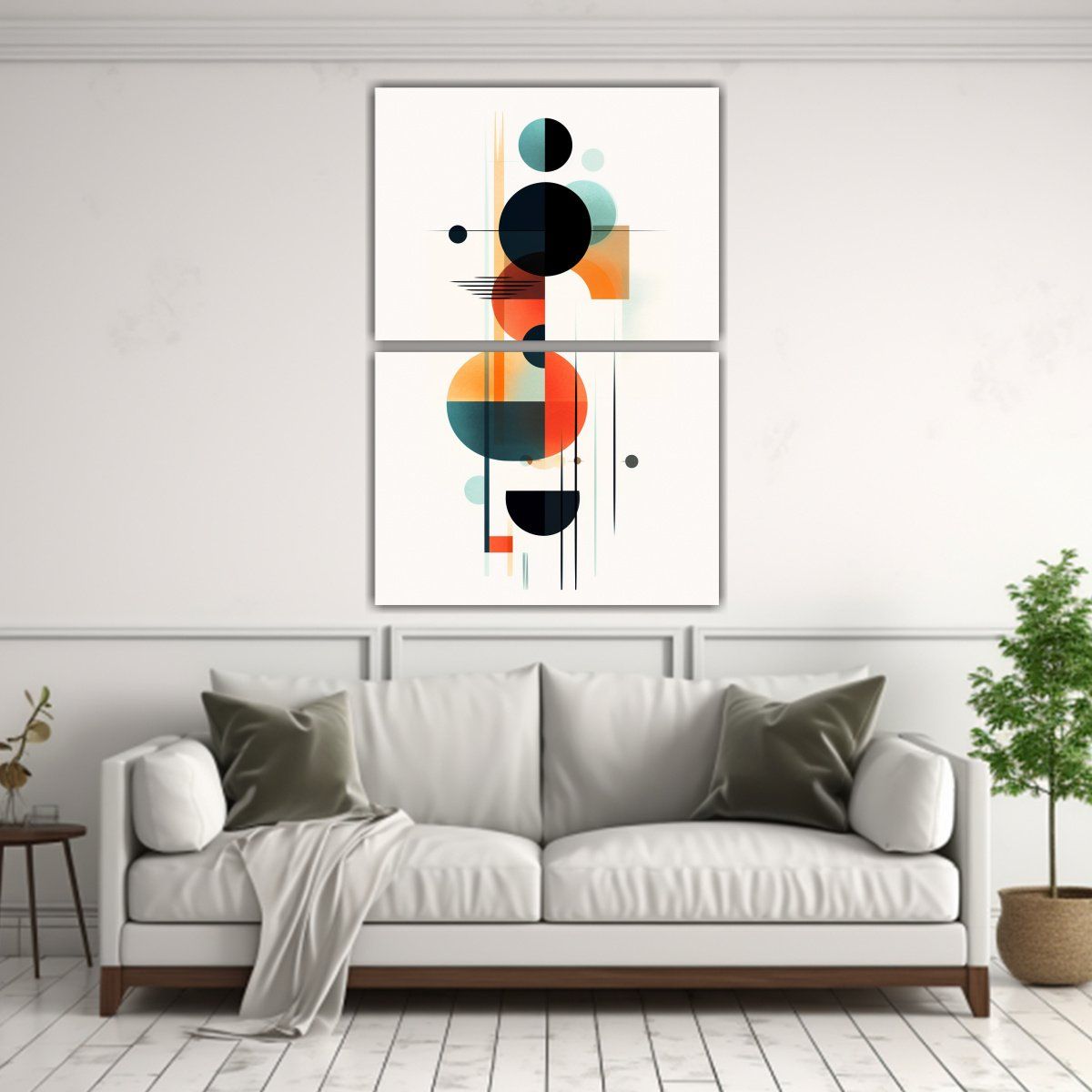 GENERICO - Pinturas Geométricas Abstractas En Lienzo Para 60x80 Cm