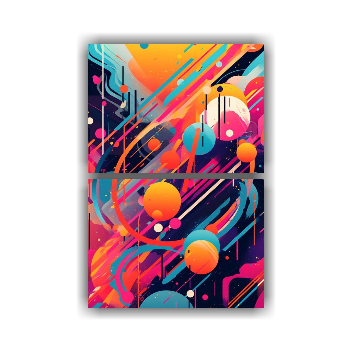 GENERICO - Díptico Fotografía Clásico Inspirado En Obras 120x160 Cm