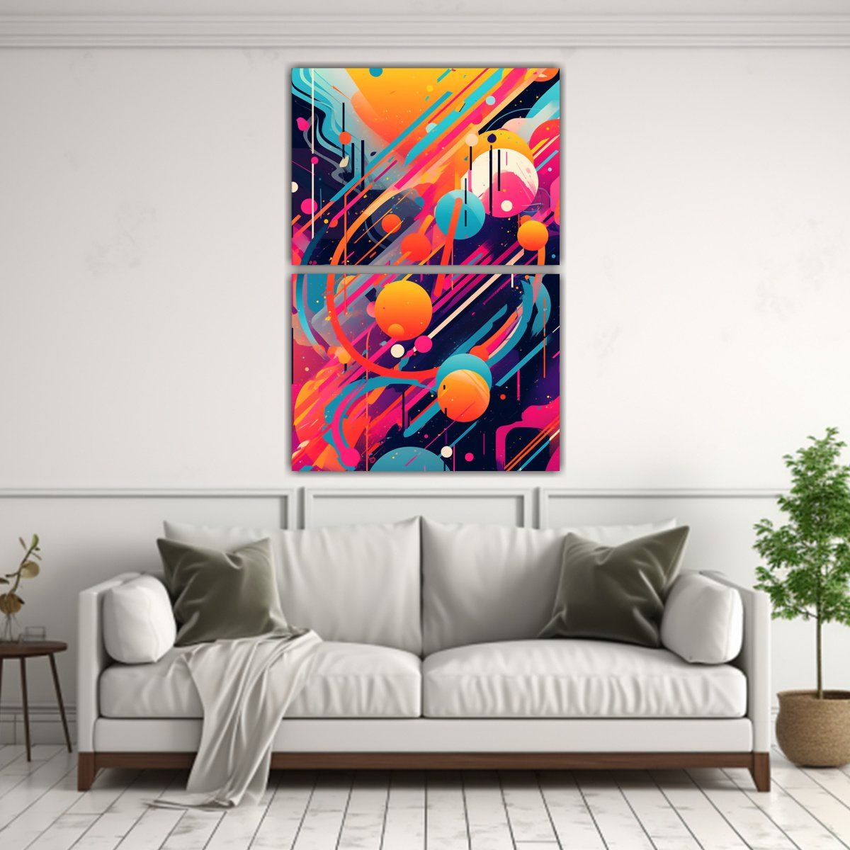 GENERICO - Díptico Fotografía Clásico Inspirado En Obras 120x160 Cm