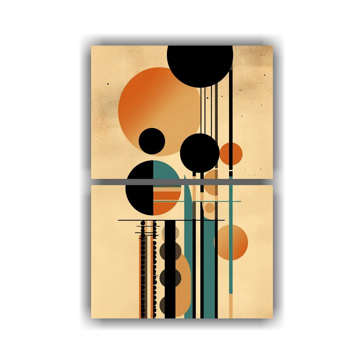 GENERICO - Conjunto 2 Lienzos Cuadro Minimalista Estilo Boho 60x80 Cm