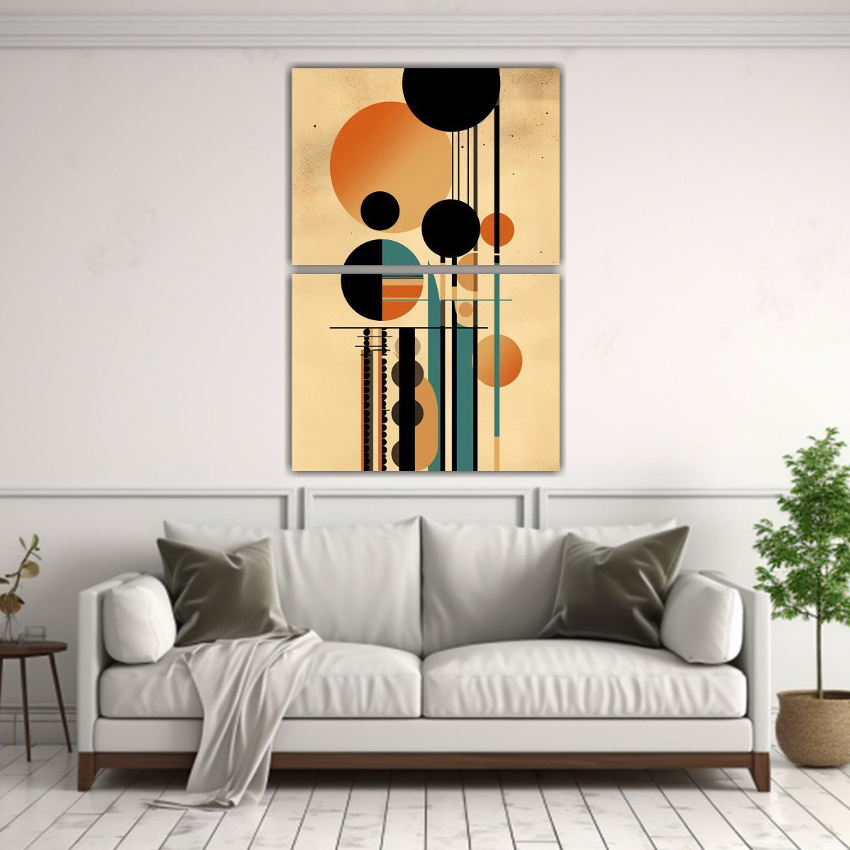 GENERICO - Conjunto 2 Lienzos Cuadro Minimalista Estilo Boho 60x80 Cm