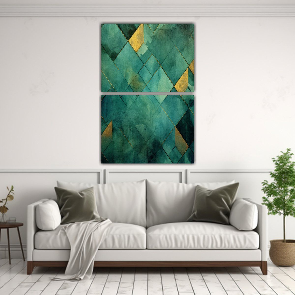 GENERICO - Cuadros De Tela Inspiración Resistente Verde 75x100 Cm