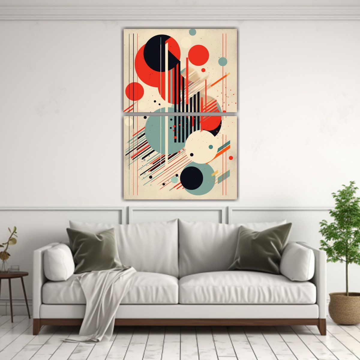 GENERICO - Líneas Abstractas De Vanguardia Para Decoración 65x100 Cm