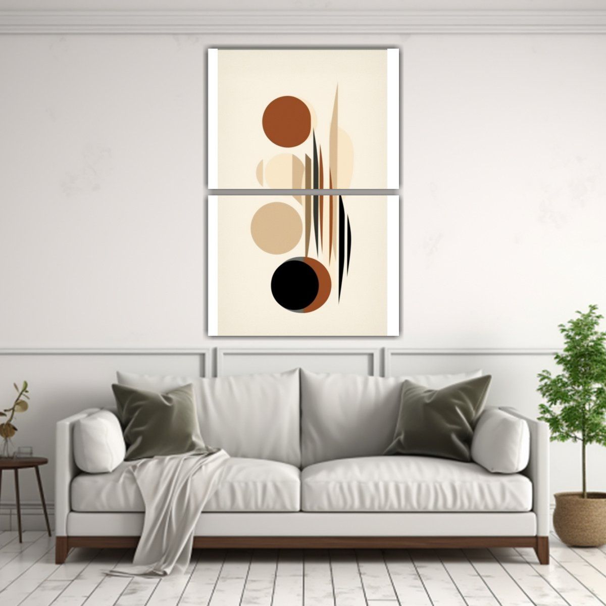 GENERICO - Conjunto 2 Telas Bastidor Decoración Interiores 60x80 Cm