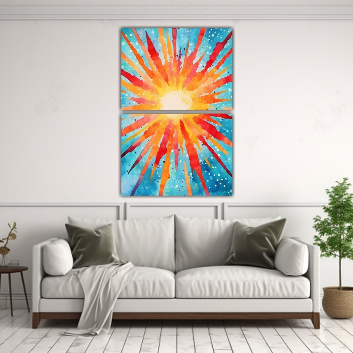 GENERICO - Cuadros Patron Intenso Belleza Natural Sol En El 50x80 Cm