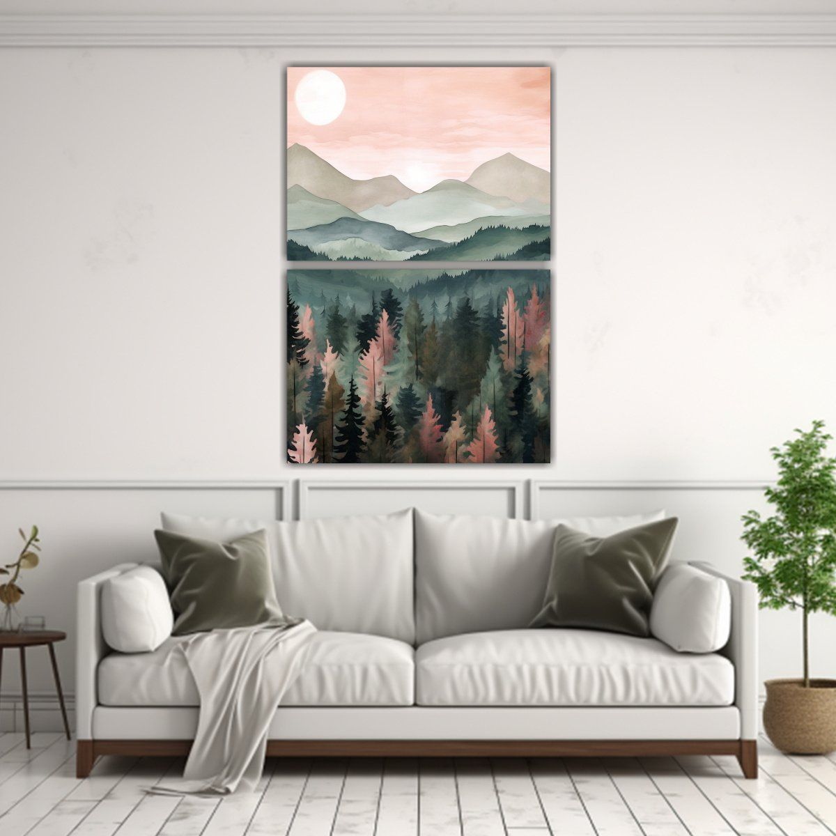 GENERICO - Cuadro Decorativo Paisaje Montañoso Forestal 60x80 Cm