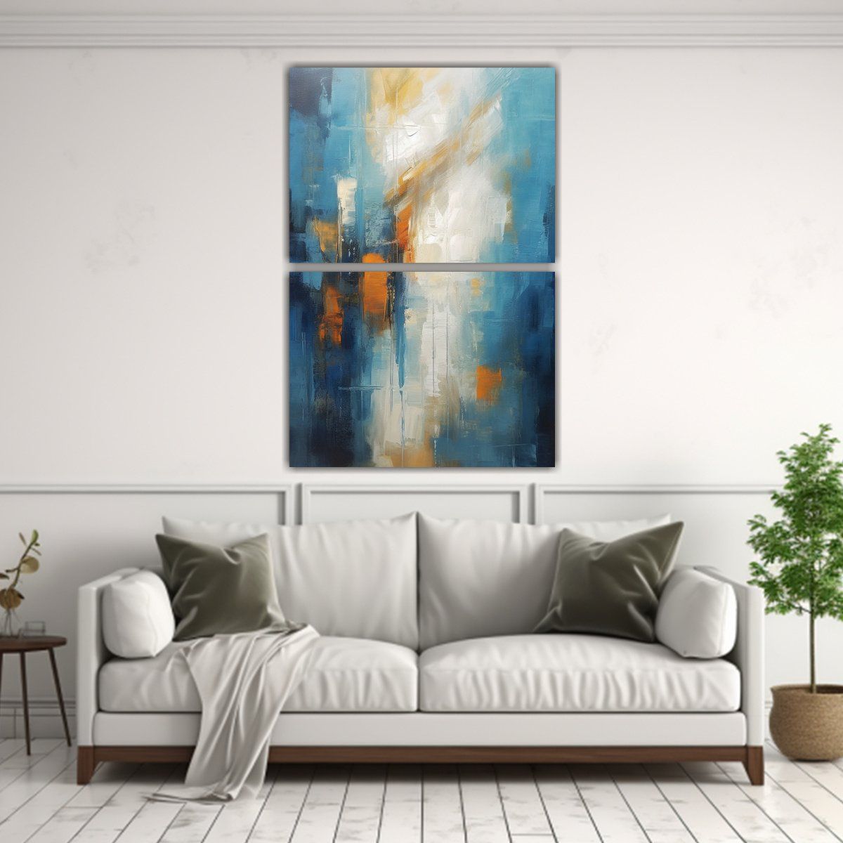 GENERICO - Pintura Al óleo De Abstracción Con Amplios 65x100 Cm