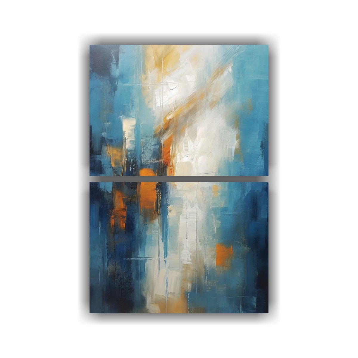 GENERICO - Pintura Al óleo De Abstracción Con Amplios 60x80 Cm