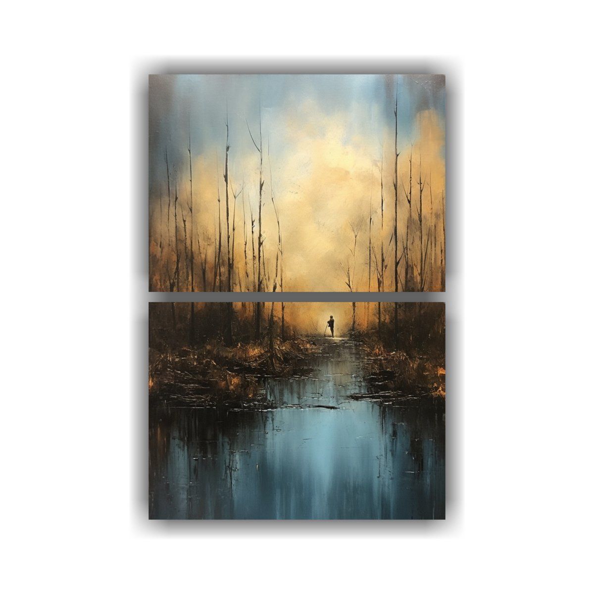 GENERICO - Cuadro Enigmático En El Cielo Azul Con Tonos 60x80 Cm