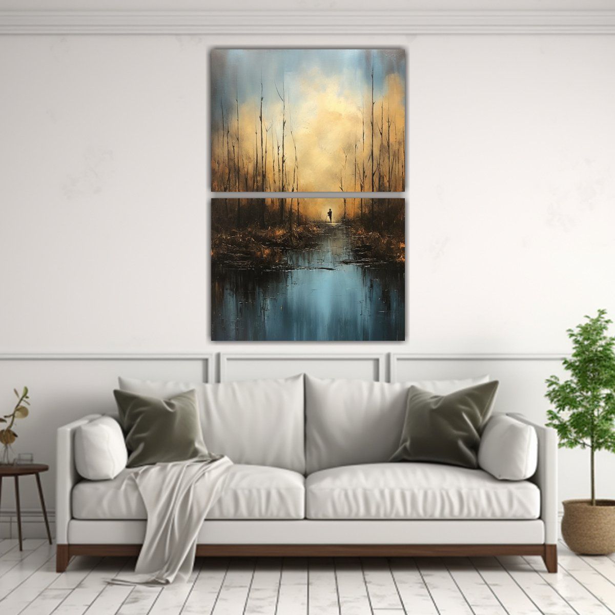 GENERICO - Cuadro Enigmático En El Cielo Azul Con Tonos 60x80 Cm