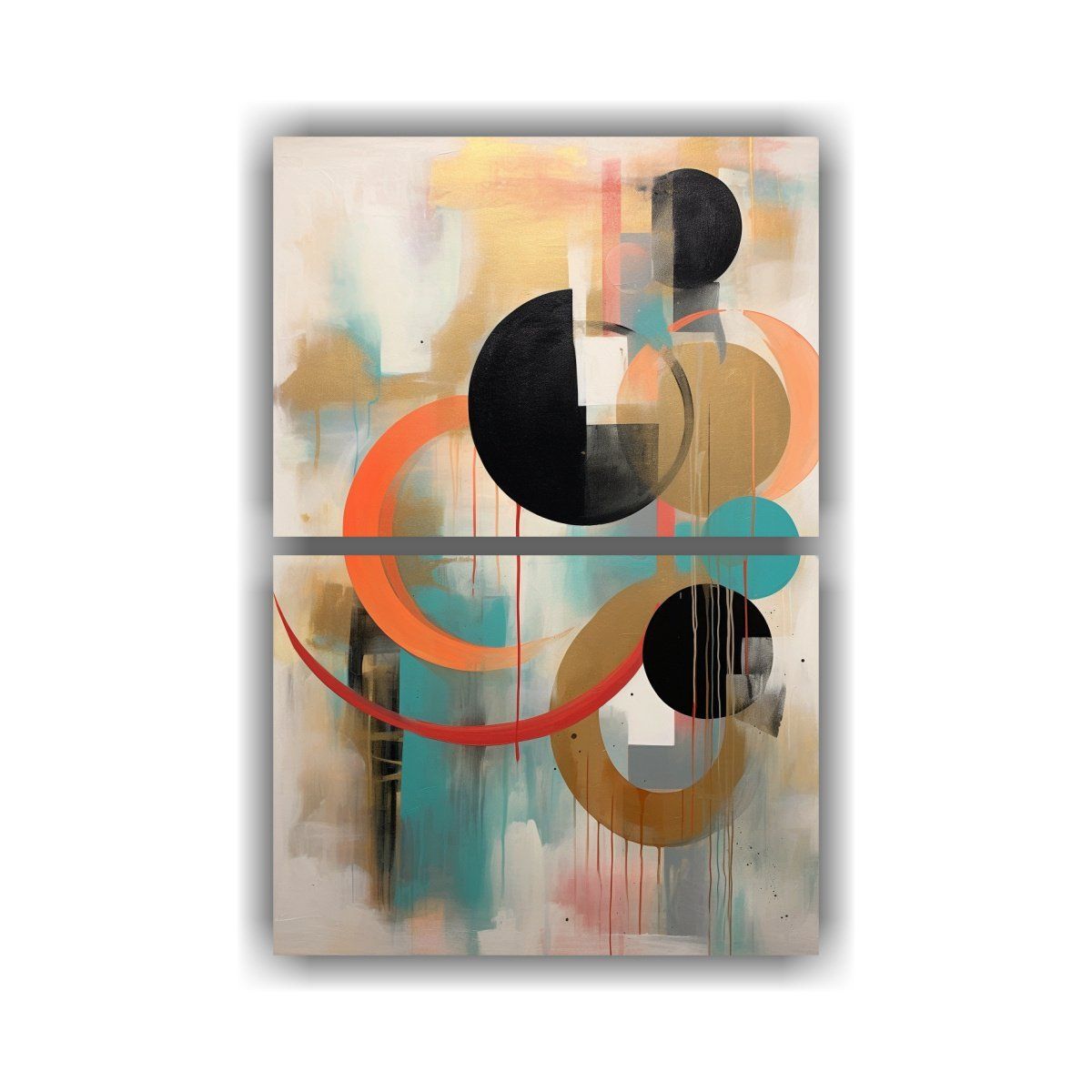 GENERICO - Pintura Abstracta Bohemia Imagen Completa 120x160 Cm