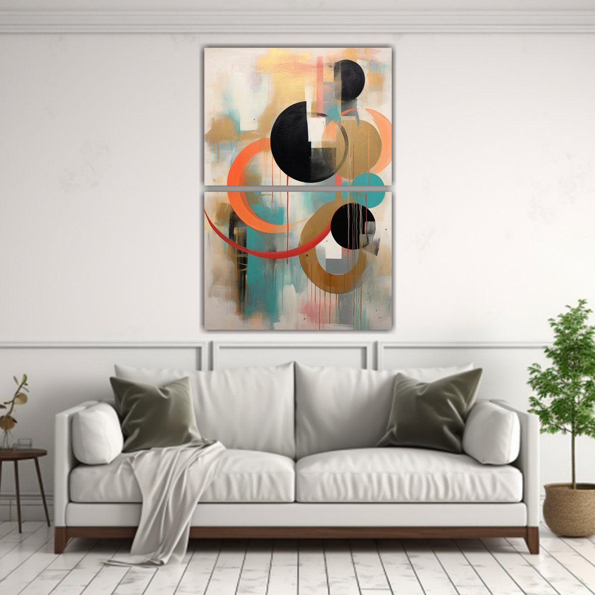 GENERICO - Pintura Abstracta Bohemia Imagen Completa 65x100 Cm