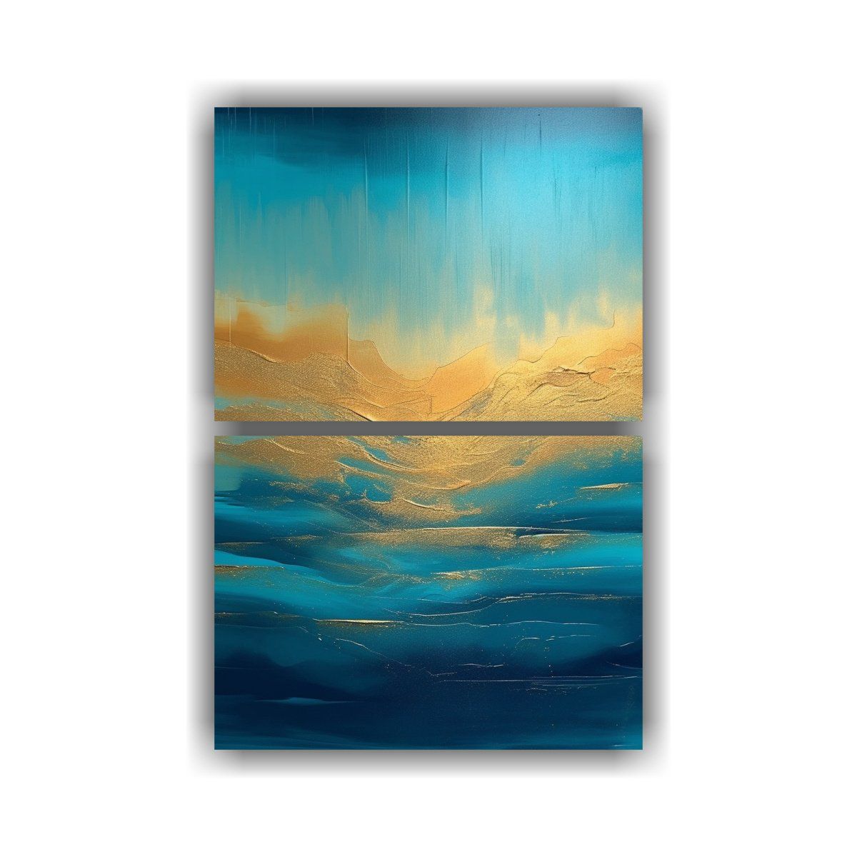 GENERICO - Armonía Abstracta Al Amanecer En Composición De 65x100 Cm