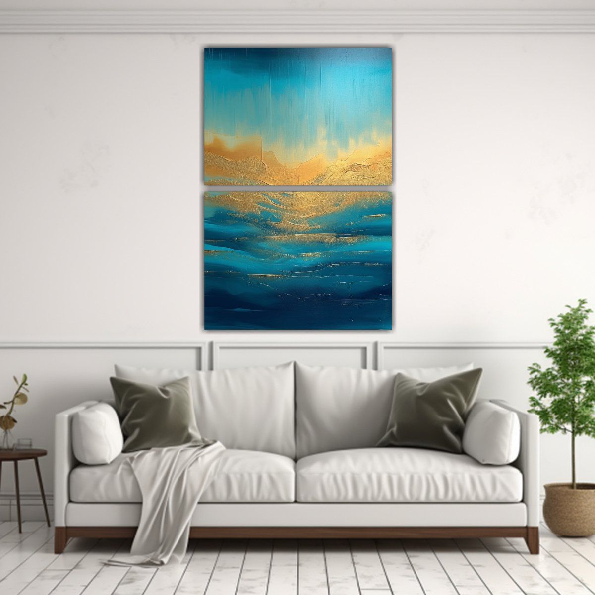 GENERICO - Armonía Abstracta Al Amanecer En Composición De 65x100 Cm