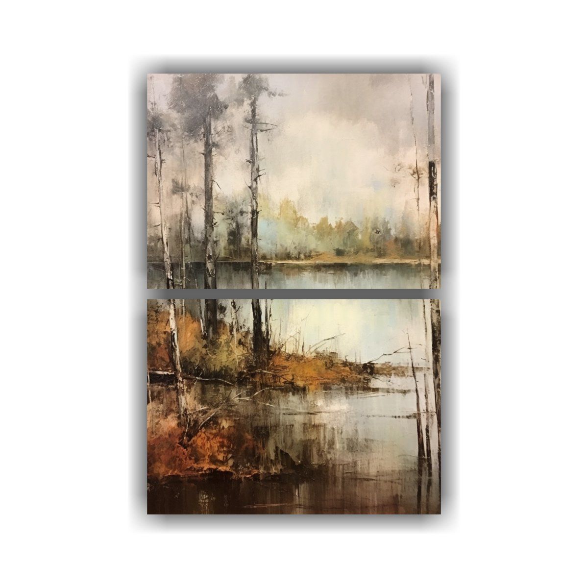 GENERICO - Composiciones Vanguardia Escena Al óleo Paisajes 75x100 Cm