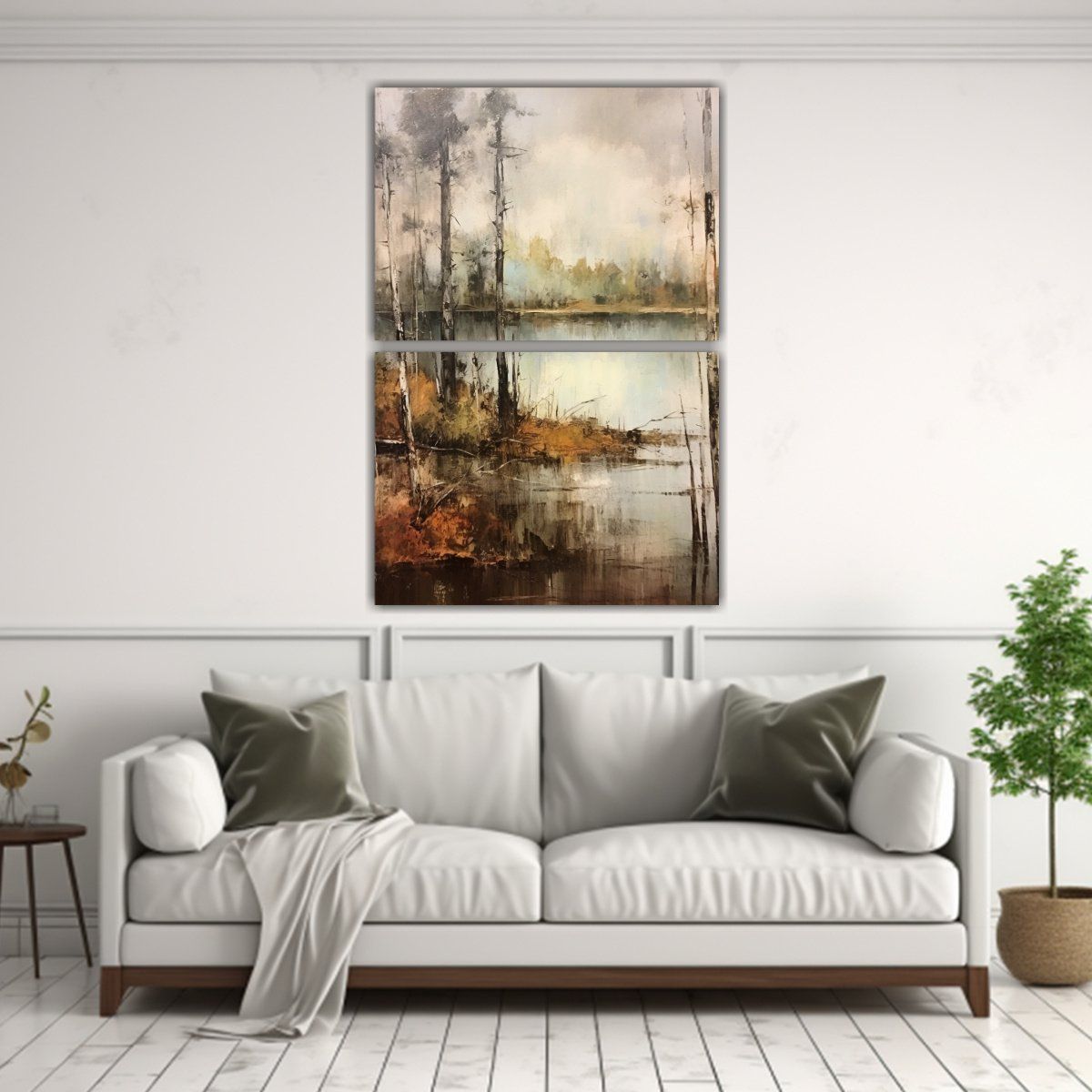GENERICO - Composiciones Vanguardia Escena Al óleo Paisajes 50x80 Cm