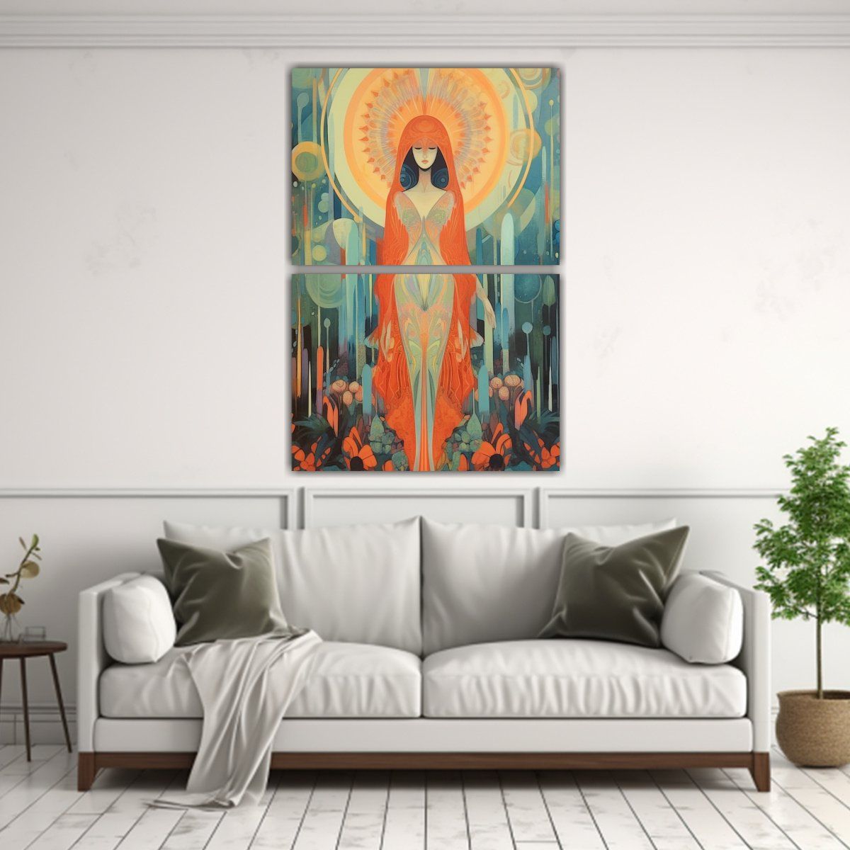 GENERICO - Pinturas De Decoración Estilo Galería Con Dos 50x80 Cm