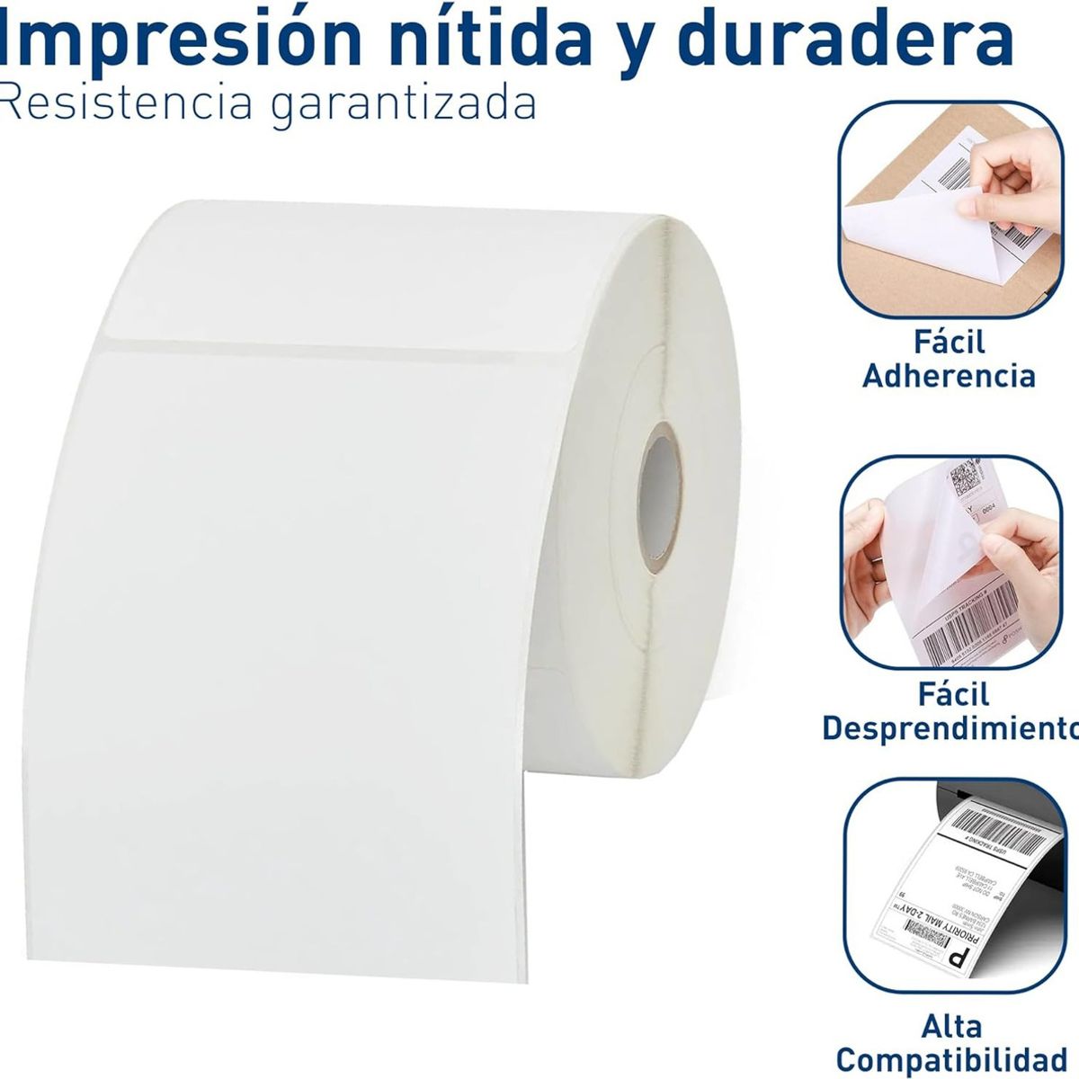 SUPERCENTER - 1 Rolo Etiqueta 10x15 100x150 Térmica Serrilha 500 Un Jumbo