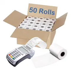 SUPERCENTER - 50 Rollos Papel Térmico Impresora 58mm Mini Pos