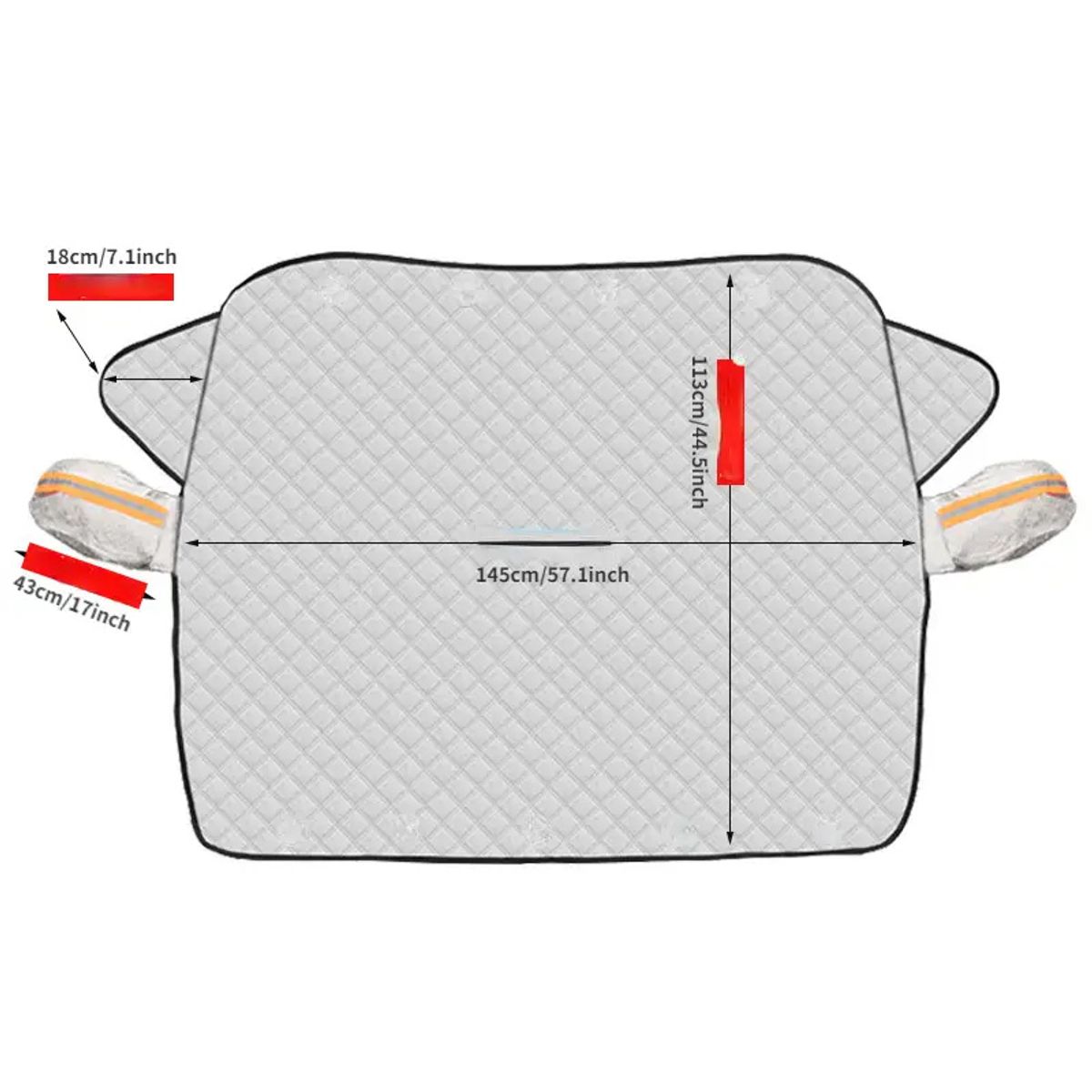 KUANGYE - Cubierta Funda Protector Sol Nieve Cubreparabrisas Para Auto