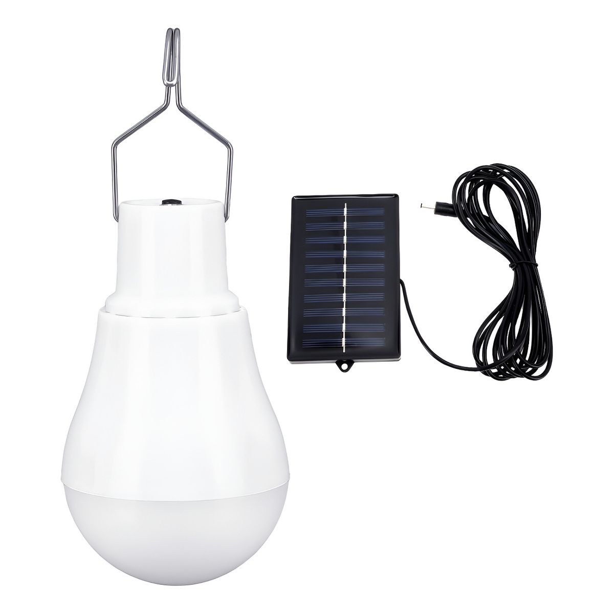 SUPERCENTER - Lampara Ampolleta Led Emergencia Luz Led+panel Solar Camping