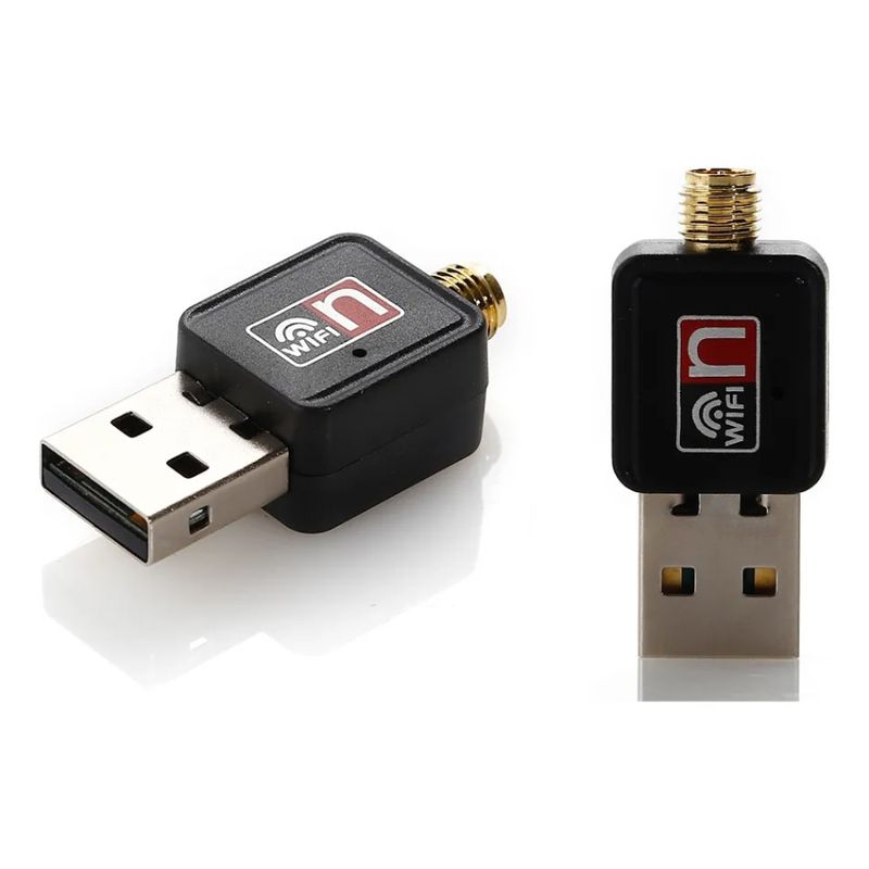 GENERICO - Antena Adaptador Wifi Genérica 80211n Negra 150mb