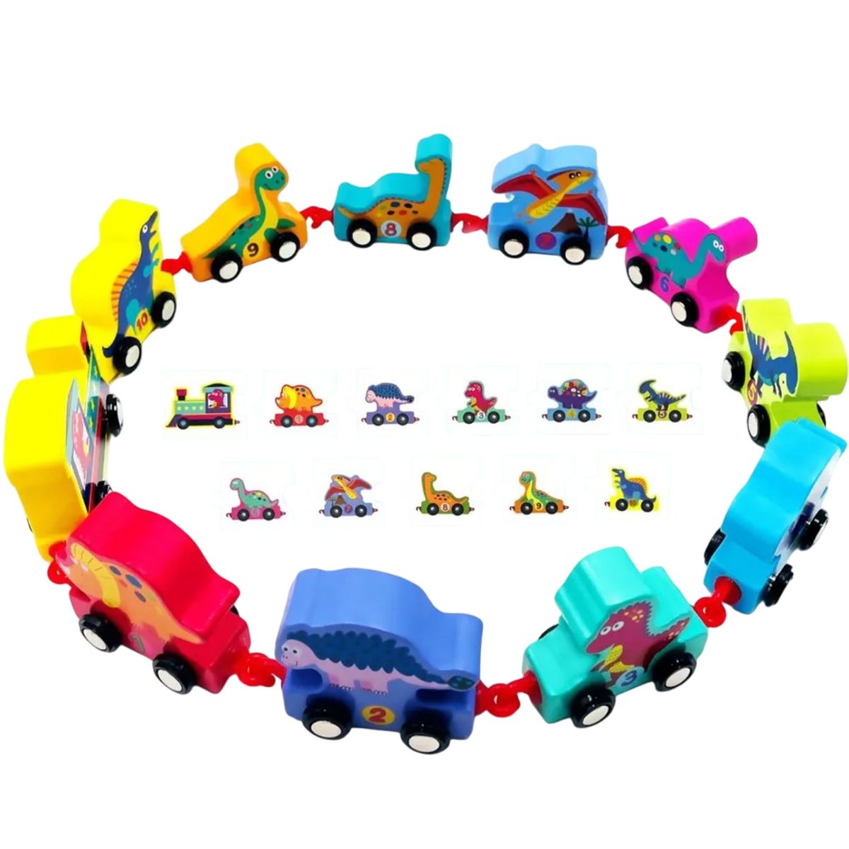 GENERICO - Tren Con Números Multicolor Juguete Didáctico