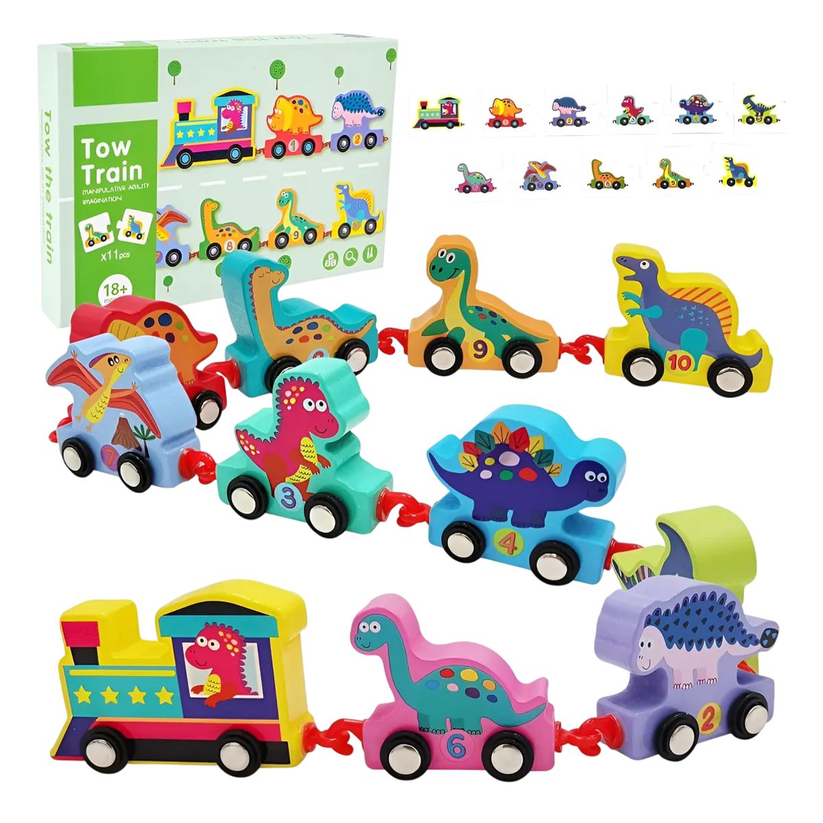 GENERICO - Tren Con Números Multicolor Juguete Didáctico